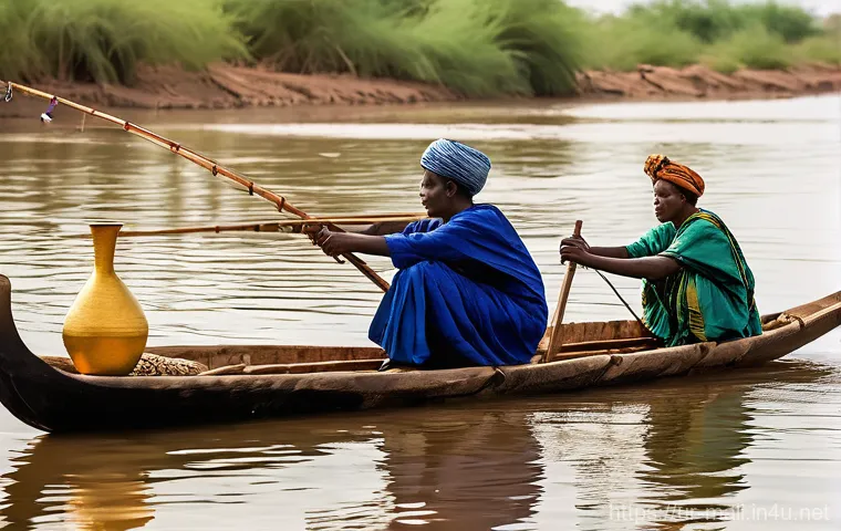 말리 주요 부족 언어 - **Serene Fula Pastoralist Family in the Sahel:**
    "A serene and majestic scene depicting Fula (Fu...