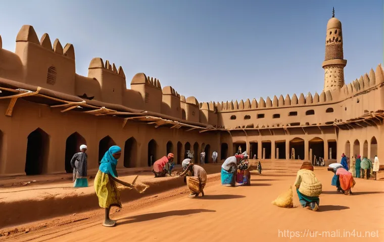 말리에서의 관광 산업 발전 가능성 - **Prompt:** A serene and majestic panoramic view of the ancient city of Timbuktu, Mali, under a clea... 말리에서의 관광 산업 발전 가능성 - **Prompt:** A serene and majestic panoramic view of the ancient city of Timbuktu, Mali, under a clea...