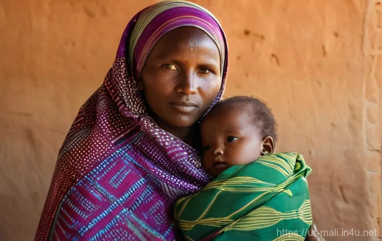 말리에서의 의료 서비스 - **Prompt 1: A Rural Malian Traditional Healer's Consultation**
    "A close-up, eye-level shot of an...