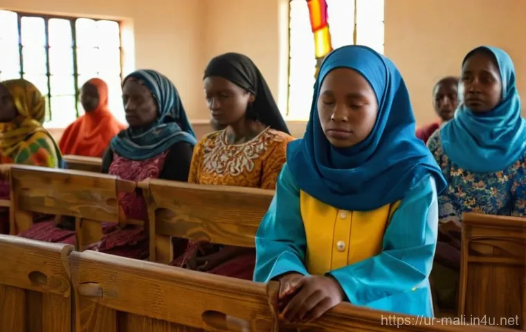 말리 기독교 공동체 - **"Malian Christian Outreach: Education and Care"**
    An uplifting image focusing on the compassio...