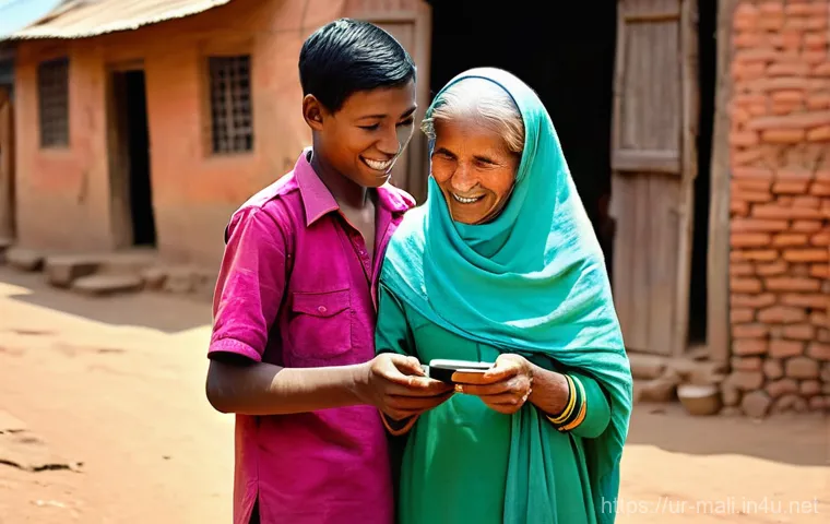 말리의 핀테크 산업 - **Prompt 1: Rural Digital Empowerment**
"A heartwarming scene in a sun-drenched rural marketplac...