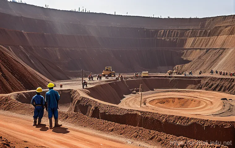 말리 광산업과 자원 - **Prompt: "A vibrant and hopeful image showcasing Mali's diverse mineral potential beyond gold, emph...