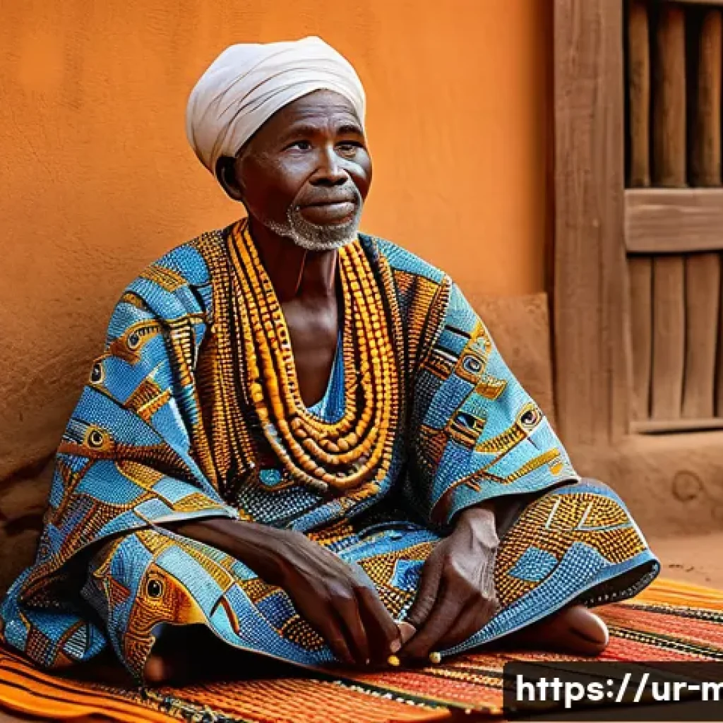 그리오 문화와 음악 - **Prompt 1: The Wise Griot's Tale**
    A majestic, elderly West African Griot, with deep, expressiv...
