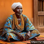 그리오 문화와 음악 - **Prompt 1: The Wise Griot's Tale**
A majestic, elderly West African Griot, with deep, expressiv...